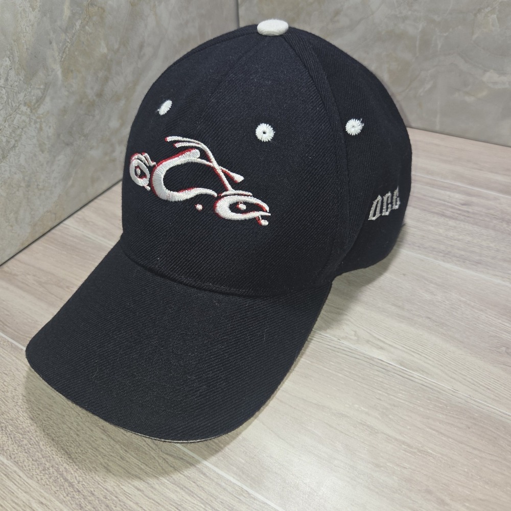 Orange County Choppers Hat Cap – White/Red Embroidered OSFM Biker Motorcycle